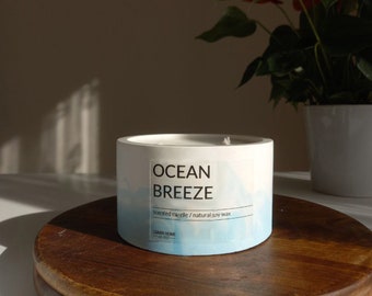 Ocean Breeze SOY CANDLE | Ceramic Candle | Home Decoration | Hand Poured