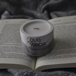 Oud Wood SOY CANDLE Ceramic Candle Home Decoration Hand Poured image 7