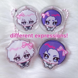blue lock ribbon charms (nagi + reo) chibigurumi