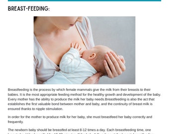 Breastfeeding nutrition plan for healthy milk supply /Baby shower /Baby Gırl / İnstant Download/ Print