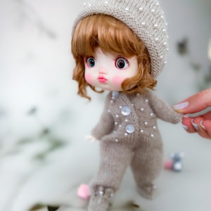 Knitted BJD Doll Jumpsuit: Woolen QBaby Clothes
