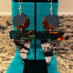 Multi color African print, batik, bronze foil