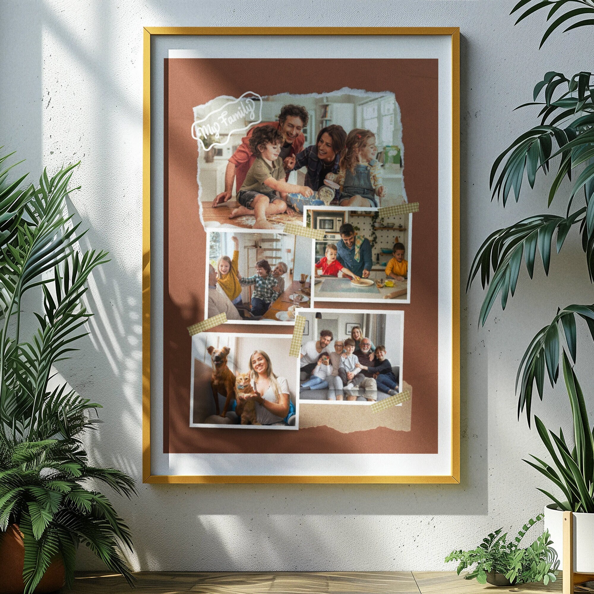 Personalized Family Photo Collage, Anniversary Gift (digital Download ...