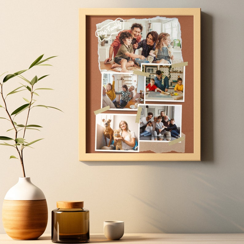 Personalized Family Photo Collage, Anniversary Gift (digital Download ...
