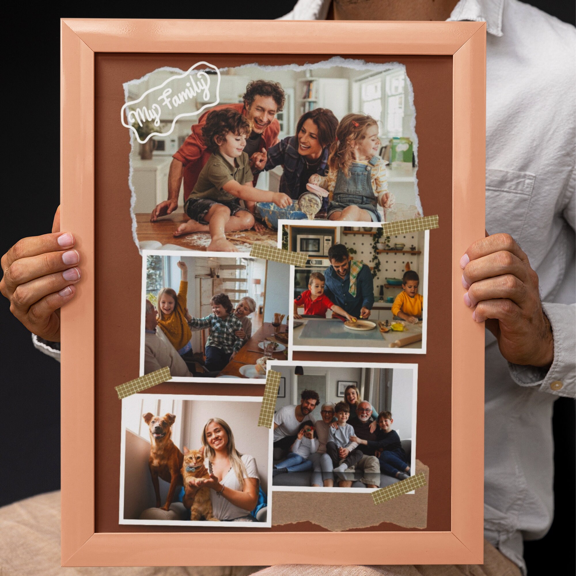Personalized Family Photo Collage, Anniversary Gift (digital Download ...