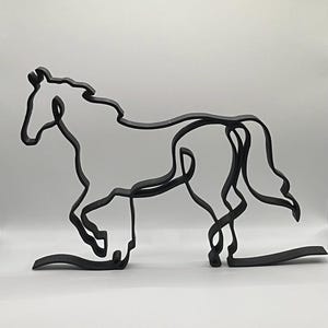 One-line minimalist horse figurine | Line sculpture | Horse design | Interior decoration | Gift for horse lovers | Original design