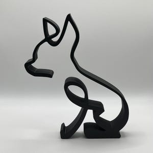 One-line minimalist chihuahua figurine | Line art | Chihuahua decoration | Home decor | Gift chihuahua lovers | Artistic design