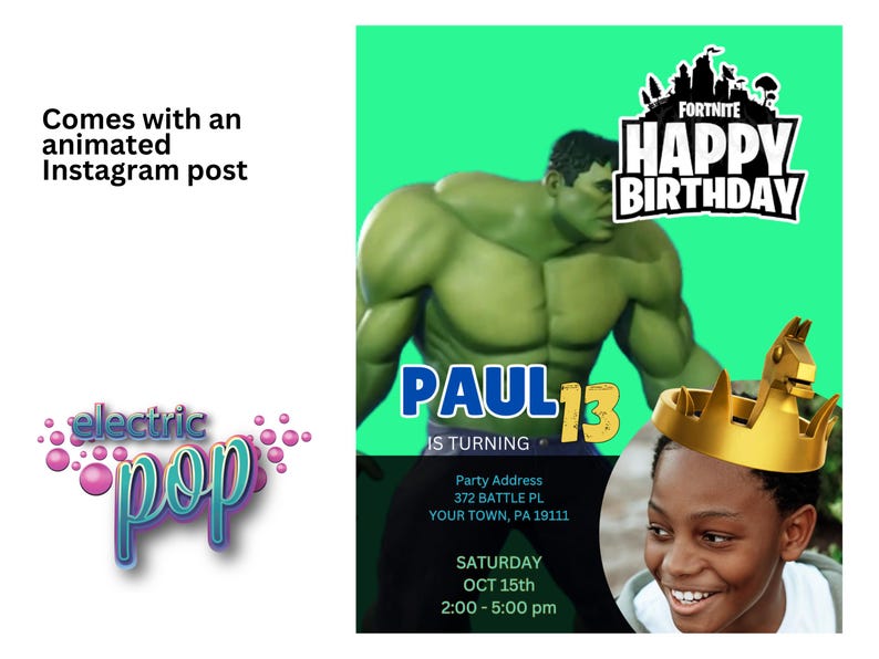 Interactive Editable Fort Game Birthday Invitation Fort Night Birthday