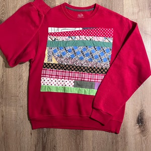Patchwork Stripes - Quilted Sweatshirt