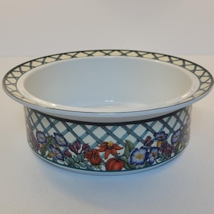 9&quot; Vegetable/Serving Bowl Dansk Nordic Garden Rimmed Porcelain 1993-1998