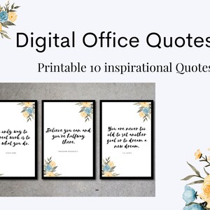 10 Inspirational Office Quotes Printable Wall Art for Your - Etsy