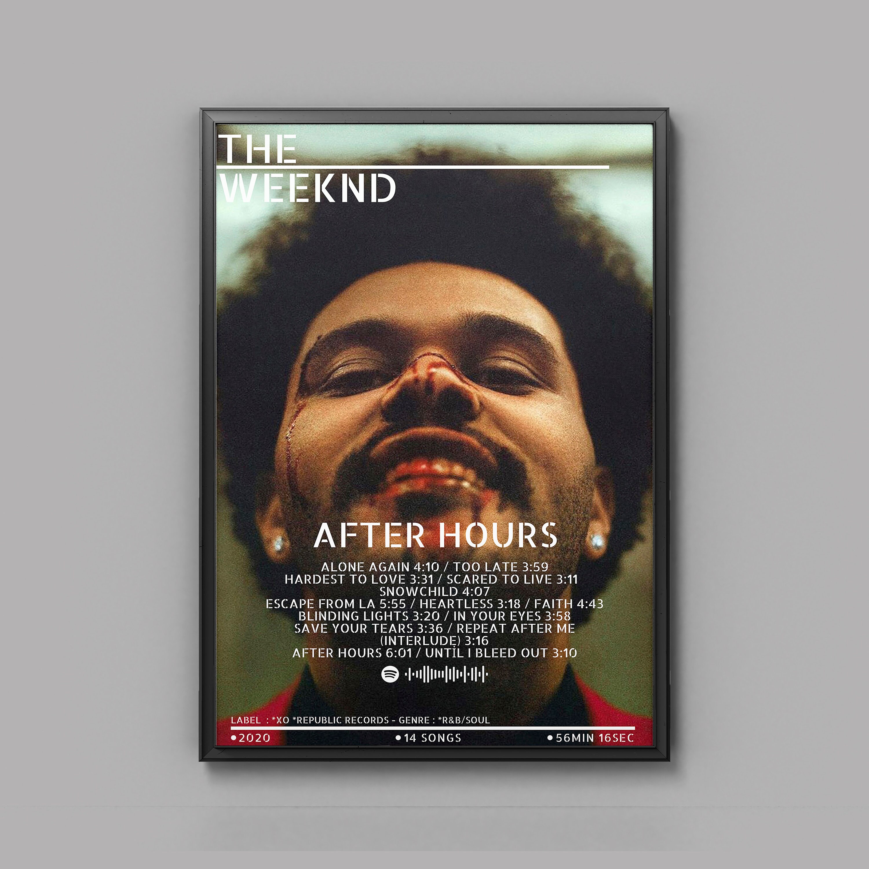 The Weeknd Album Minimalist Polaroid Poster - Jolly Family Gifts