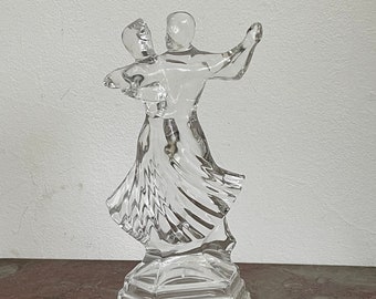 Dancing couple - Glass statue - Sculpture RCR Royal Crystal Rock Cristallo Al Piombo 24% - Italian statue - Tarantella - Tango 25cm/10 inch