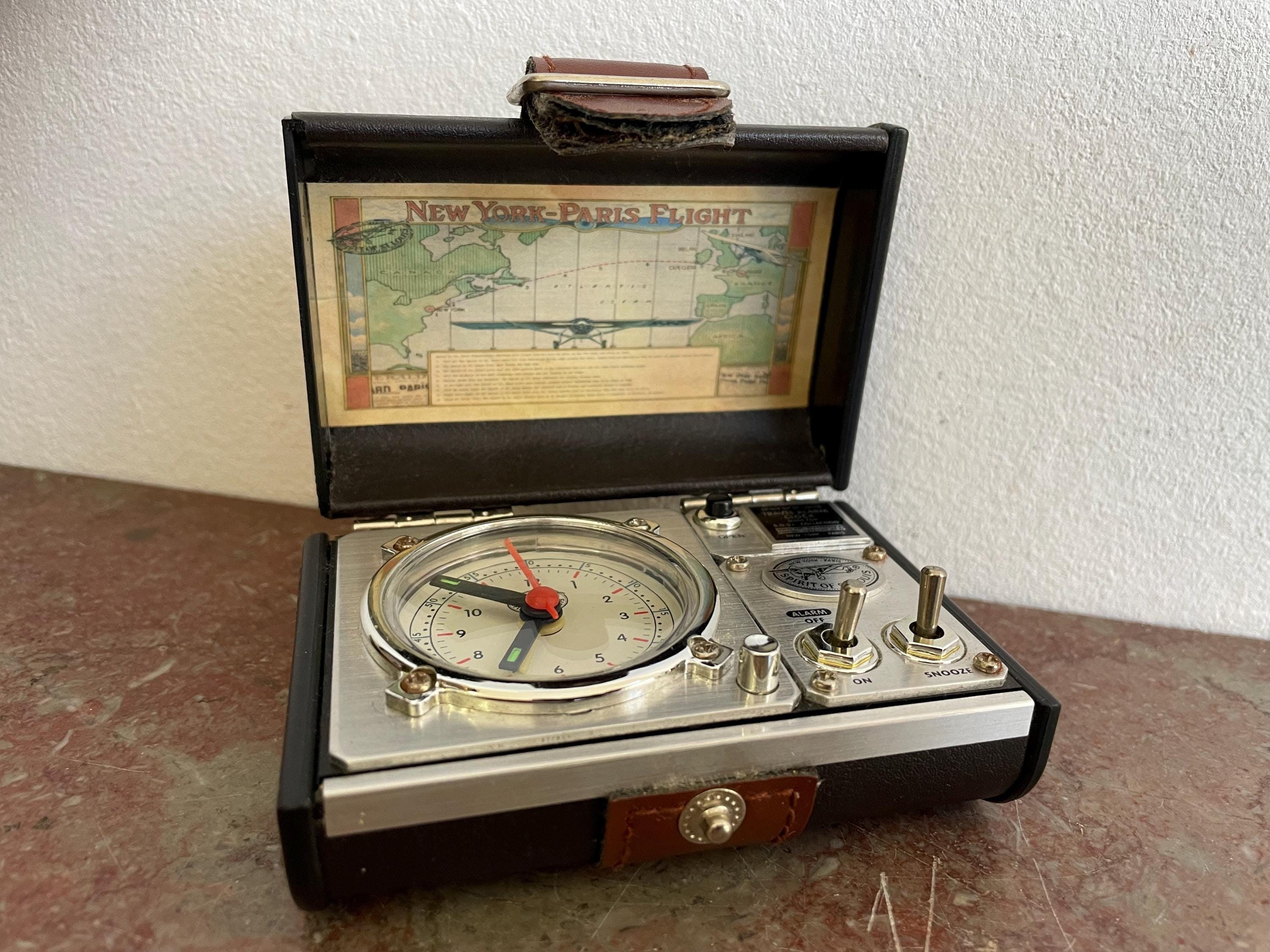 Vintage Spirit of St. Louis Travel Alarm Clock Quartz Made for