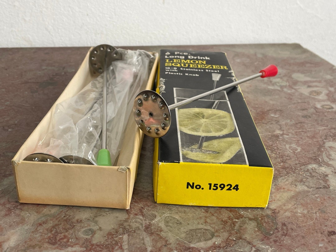 Set/6 Lemon Squeezers 1960s Vintage New Unused in Original Box. Long