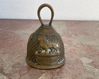 Copper bell Waterloo souvenir Belgium approx. 7 cm high / aprox 3 inches In good condition