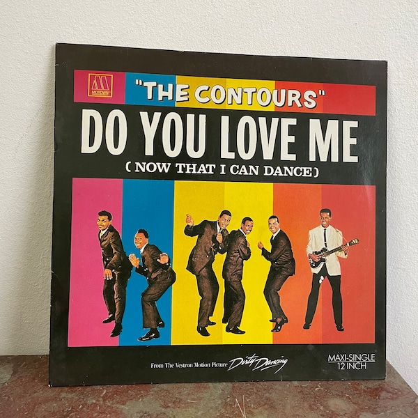 Maxi Single 12" Motown The Contours Do You Love Me ( Now that I can dance) - Dirty Dancing  zie foto's  In zeer goede conditie als nieuw