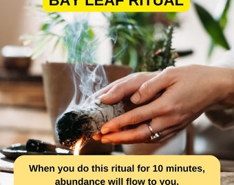 Bay Leaf Abundance Ritual E-Book: Daily Practice, Wish Worksheet (Digital Download), Instant Download