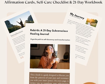 Subconscious Transformation Guide, Ebook | Mental Cleansing / Self-care Workbook / Instant Download, A4 PDF,  Affirmation Card