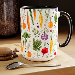 Two-Tone Coffee Mugs, 15oz - D