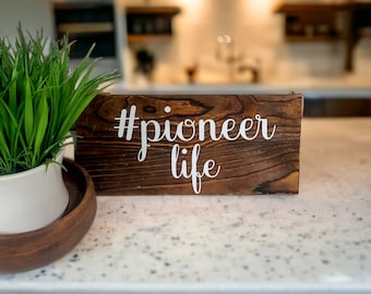 Pioneer Life Wood Sign, JW Gifts, Convention Gift, Baptism Gift, Pioneer & Elder Gifts, Christian Wood Inspirational Quotes, Pioneer School