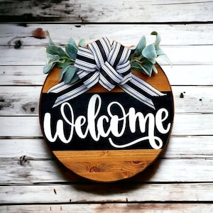 Front Door Decor | Front Door Wreath | Welcome | Year Round Wreath | Front Door Sign | Front Door Hanger | Housewarming Gift | Home Decor