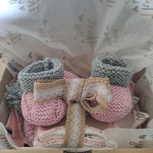 "Bout'chou XL" birth box, pink rabbit collection
