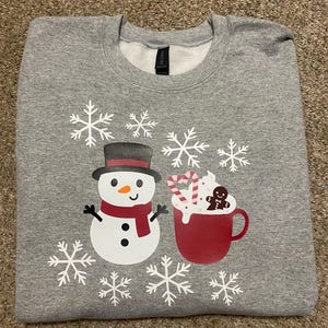 Snowman and Hot Cocoa Crewneck