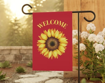 Welcome Sunflower Summer Flag Sunflower Flag Gift