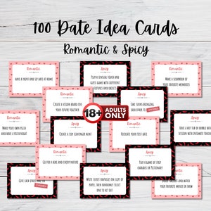 Imprimibles para una cita romántica / Ideas románticas y picantes para una cita romántica / Actividades para parejas / Juego divertido para una cita romántica / 100 ideas imprimibles para una cita romántica