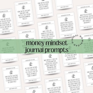 Diario de mentalidad financiera Imprimible Indicaciones para llevar un diario financiero Diario de bienestar financiero Descarga digital instantánea en formato PDF Abundancia financiera