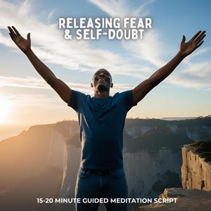 Releasing Fear & Self-Doubt Guided Meditation Script for Business or Personal Use, Done for You Content, Divine Masculine Meditation Script