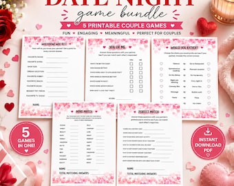 Pack de jeux « Rendez-vous amoureux » | Jeux pour couples imprimables (téléchargement numérique)