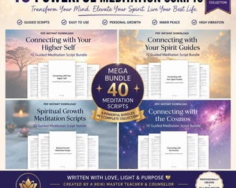 Guided Meditation Script Mega Bundle (INSTANT DOWNLOAD PDF)