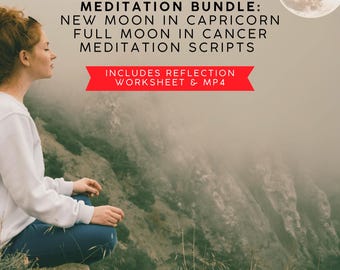 January New & Full Moon Meditation Scripts, Reflection Worksheet (PDF, MP4)