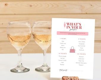What's In Your Purse Bridal Shower Game (Printable)