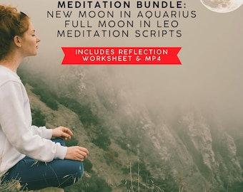February Moon Meditation Scripts + Energy Cleanse MP4 & Reflection Worksheet PDF