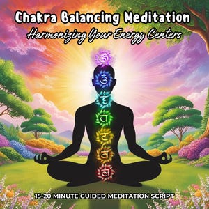 Chakra Meditation Script | Energy Cleansing, Yoga Meditation, Mindfulness PDF (DIGITAL DOWNLOAD)