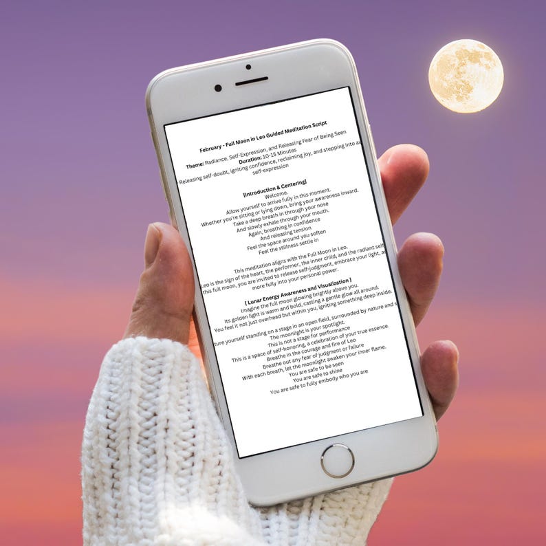 February Moon Meditation Scripts + Energy Cleanse MP4 & Reflection ...