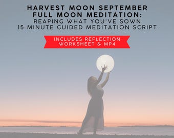 Harvest Moon Meditation Script, Lunar Mindfulness Practice (PDF Download)