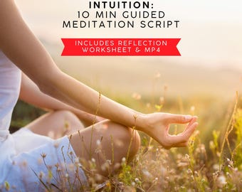 Intuition Guided Meditation Script: Inner Clarity & Self-Trust (Printable PDF)