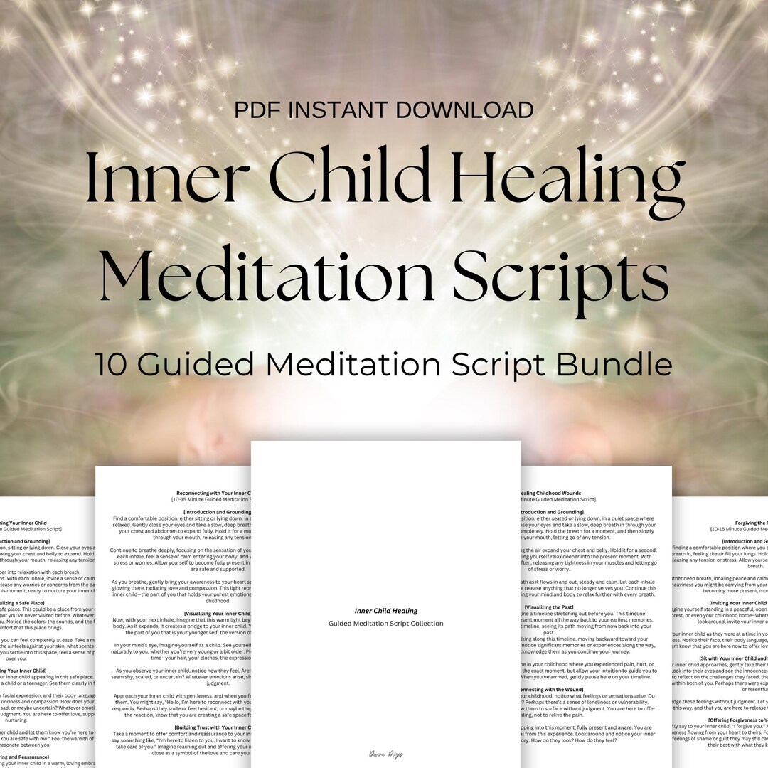 Inner Child Healing Guided Meditation Script Bundle Instant Download