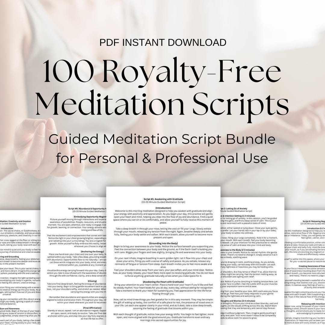 Ultimate Professional Meditation Script Collection - 100 Scripts ...