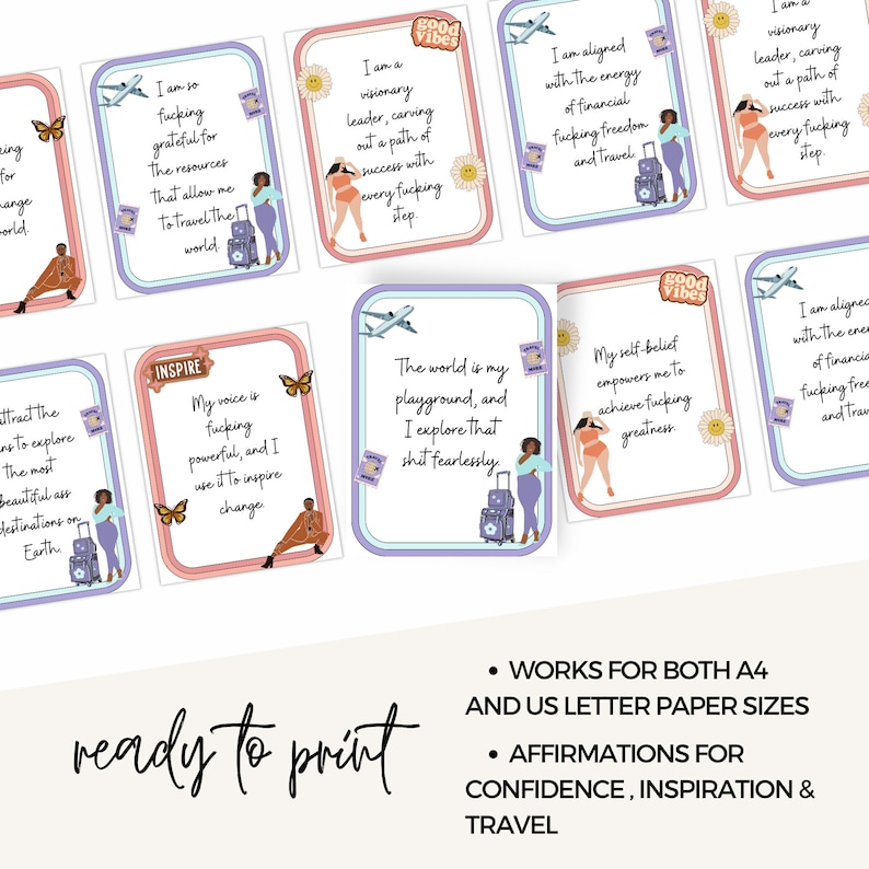 Badass Affirmations Cards For Women - Daily Positive Motivation For Confidence, Self-Love & Success