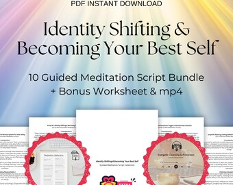 Identity Shifting Meditation Scripts for Subconscious Reprogramming + Worksheet & MP4 (PDF Download)