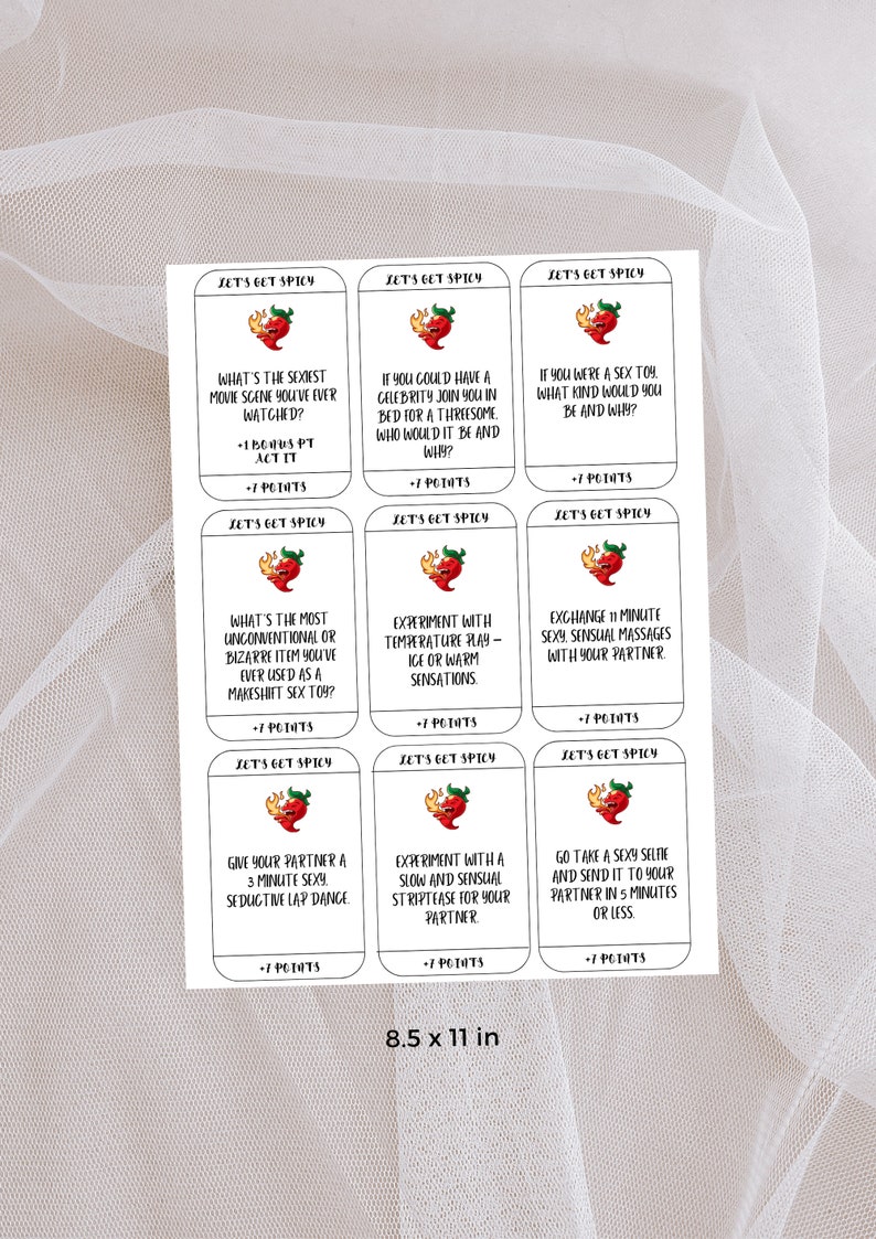 Dirty Adult Game Cards Printable Card Games Adult Party Games Romantic ...
