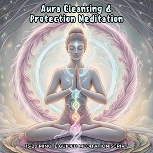 Aura Cleansing and Protection Guided Meditation Script for Personal or Business Use, Negative Entity Removal, Energy Healing Meditation PDF