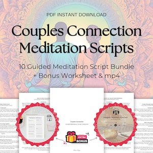 Couples Meditation Script Bundle + Worksheet + mp4 | Connection & Intimacy (PDF Download)