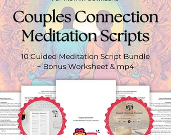 Pacote com roteiro de meditação para casais + folha de exercícios + mp4 | Conexão e intimidade (Download em PDF)
