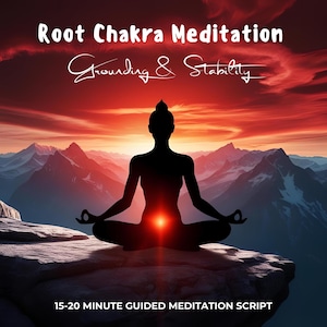 Root Chakra Guided Meditation Script for Business or Personal Use, Done For You Content, Energy Healing Aura Cleansing, Grounding Meditation